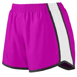 Augusta Sportswear 1266 - Girls Pulse Team Short Power Pink/ White/ Black
