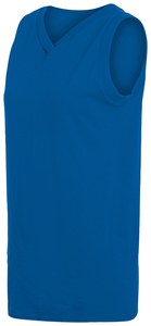 Augusta Sportswear 557 - Girls Sleeveless V Neck Poly/Cotton Jersey Royal blue