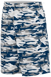 Augusta Sportswear 1407 - Youth Reversible Wicking Short Navy Mod/White