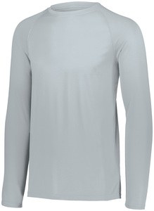 Augusta Sportswear 2796 - Remera Attain de manga larga absorbente para jóvenes Plata
