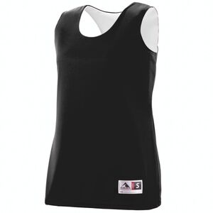 Augusta Sportswear 147 - Ladies Reversible Wicking Tank Negro / Blanco