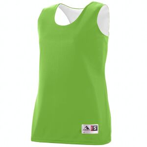 Augusta Sportswear 147 - Ladies Reversible Wicking Tank Lime/White