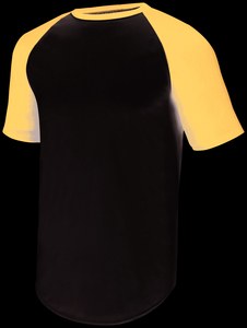 Augusta Sportswear 1509 - Youth Wicking Short Sleeve Baseball Jersey White/Navy