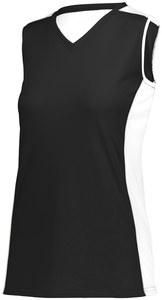 Augusta Sportswear 1677 - Girls Paragon Jersey Black/ White/ Silver Grey