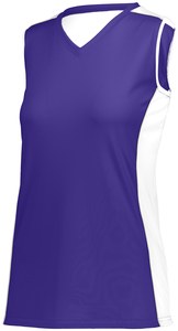 Augusta Sportswear 1677 - Girls Paragon Jersey Purple/White/Silver Grey