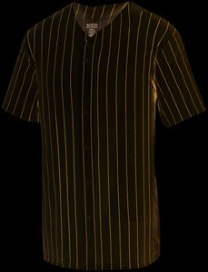 Augusta Sportswear 1685 - Remera de béisbol rayada con botones 