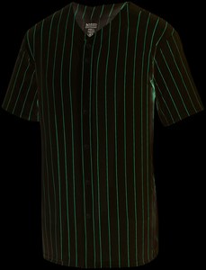 Augusta Sportswear 1685 - Remera de béisbol rayada con botones 
