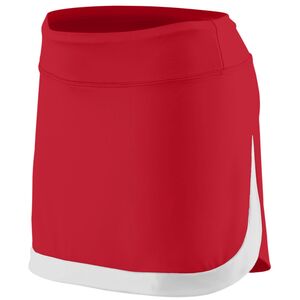 Augusta Sportswear 2411 - Girls Action Color Block Skort Red/White