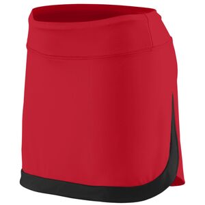 Augusta Sportswear 2411 - Girls Action Color Block Skort Red/Black