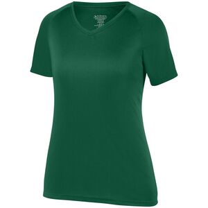 Augusta Sportswear 2792 - Remera Attain con mangas Raglán con propiedades que absorben la humedad de mujer  Verde oscuro