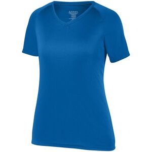 Augusta Sportswear 2792 - Remera Attain con mangas Raglán con propiedades que absorben la humedad de mujer  Real Azul