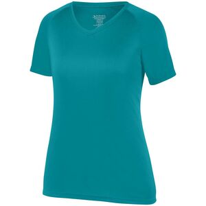 Augusta Sportswear 2792 - Remera Attain con mangas Raglán con propiedades que absorben la humedad de mujer  Verde azulado