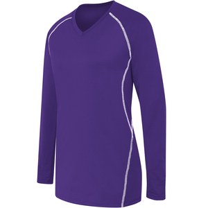 HighFive 342163 - Girls Long Sleeve Solid Jersey Purple/White