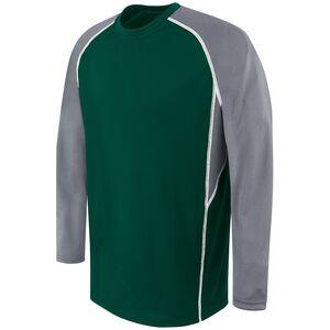 HighFive 372310 - Adult Long Sleeve Evolution Top Forest/Graphite/White
