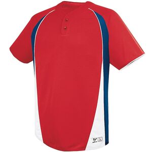 HighFive 312120 - Ace Two Button Jersey Scarlet/Navy/White