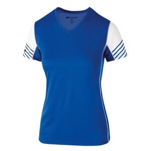 Holloway 222744 - Ladies Arc Shirt Short Sleeve Royal/White