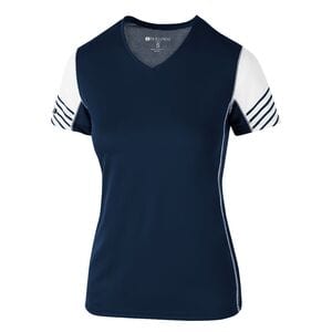 Holloway 222744 - Ladies Arc Shirt Short Sleeve Navy/White