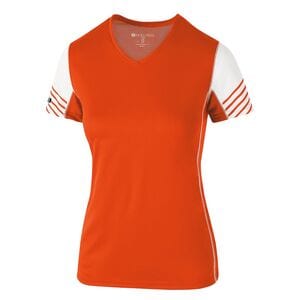 Holloway 222744 - Ladies Arc Shirt Short Sleeve Orange/White