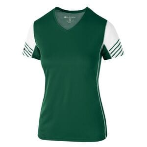 Holloway 222744 - Ladies Arc Shirt Short Sleeve Forest/White