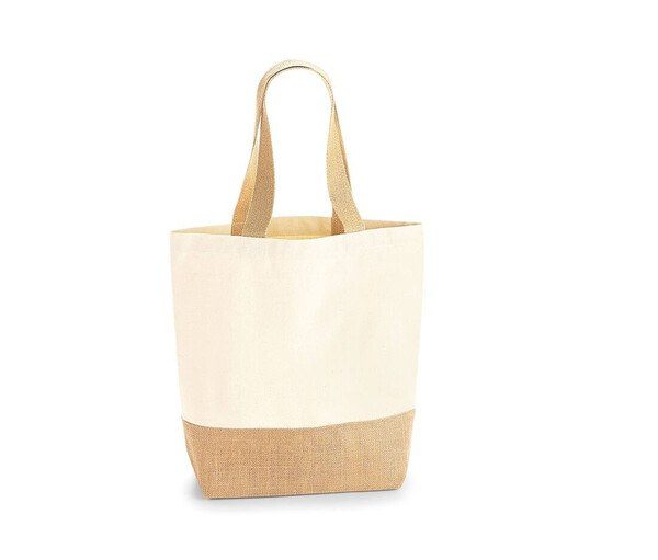 Westford mill WM450 - Jute Base Canvas Shopper