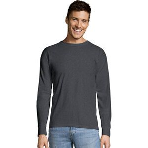 Hanes 5586 - Tagless® Long Sleeve T-Shirt Carbón de leña Heather