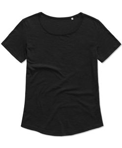 Stedman STE9320 - Crew neck T-shirt for women Stedman - ORGANIC SLUB Black Opal