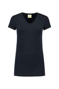 Lemon & Soda LEM1262 - T-shirt V-neck cot/elast SS for her Dark Navy