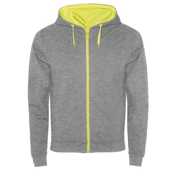 Roly SU1105 - FUJI Sweat jacket in non-brushed fleece with details in fluor colour