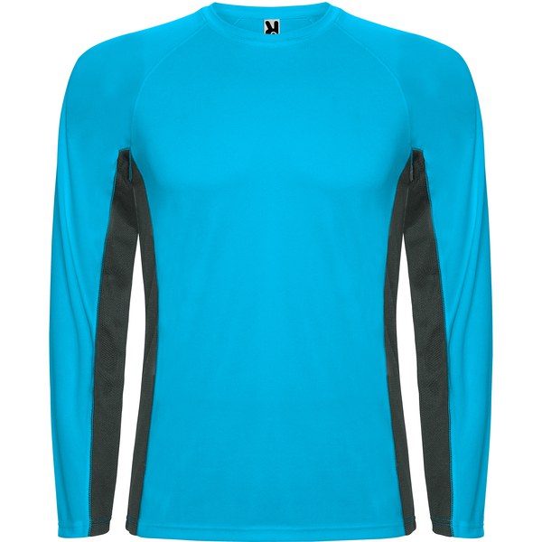 Roly CA6670 - SHANGHAI L/S Long-sleeve technical raglan t-shirt with a combination of two polyester fabrics