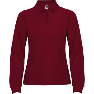 Roly PO6636 - ESTRELLA WOMAN L/S Long-sleeve polo shirt with ribbed collar and cuffs Garnet