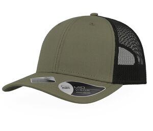 Atlantis AT173 - Recycled polyester cap Olive / Black