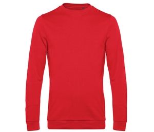 B&C BCU01W - Round neck sweatshirt Red