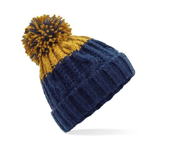 Beechfield BF437 - Gorro Bicolor de Malla con Banda de Oveja