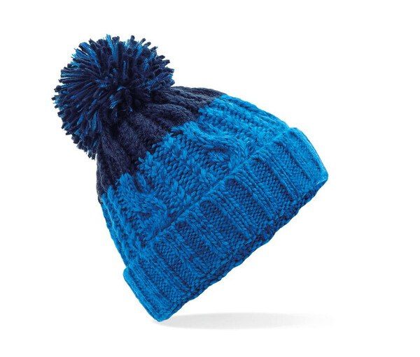 Beechfield BF437 - Gorro Bicolor de Malla con Banda de Oveja