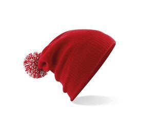 Beechfield BF450 - Beanie with Pompom Classic Red / White