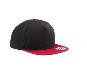 Beechfield BF610C - 5-sided cap with contrasting visor Black / Classic Red