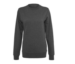 Build Your Brand BY025 - Sweat lightweight crew neck woman Charcoal