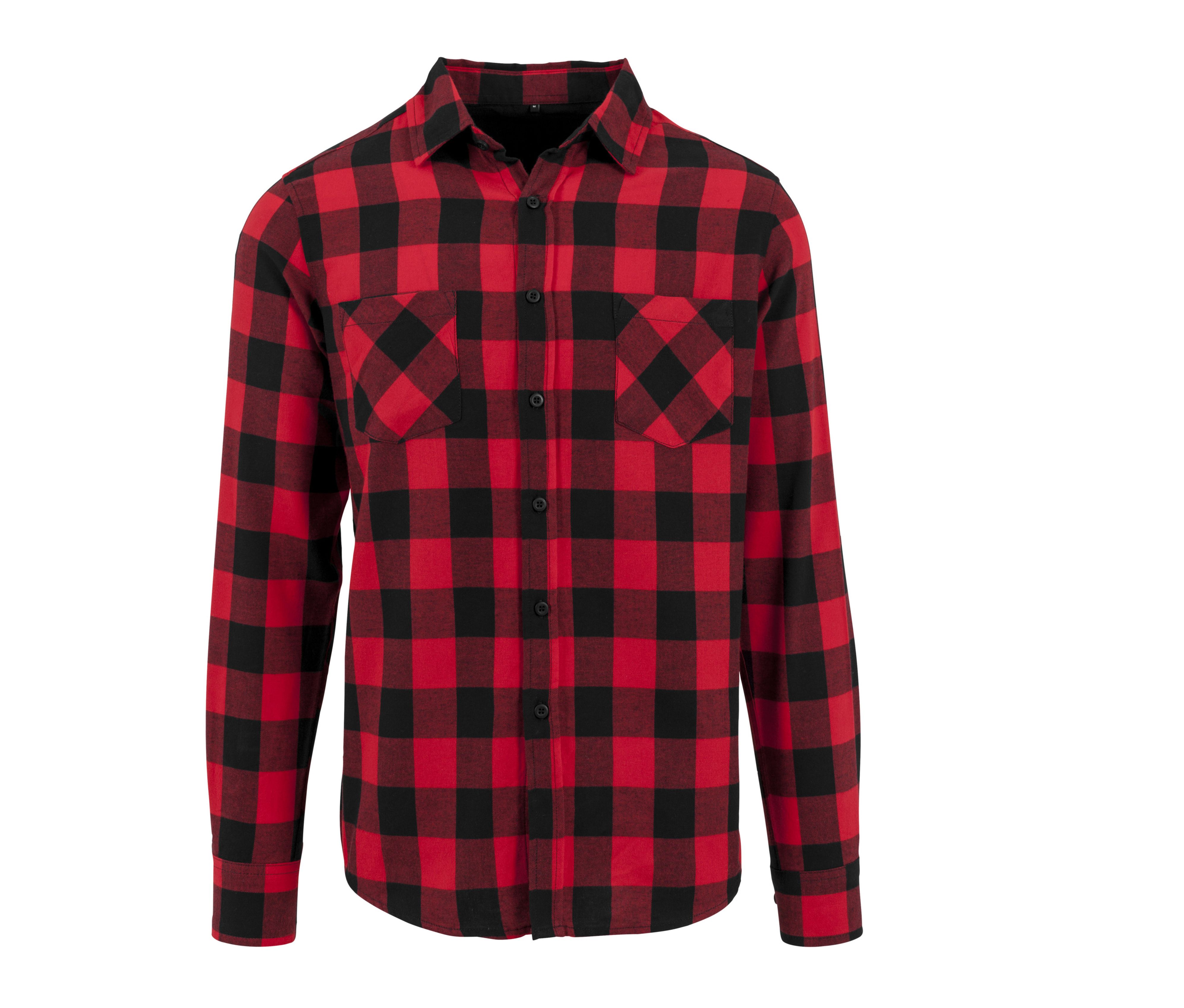 Build Your Brand BY031 Camisa de Franela BY031 | Wordans Build Your Brand Camisa De Manga Larga A Cuadros Para
