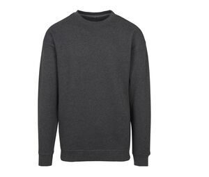 Build Your Brand BY075 - Round Neck Sweatshirt man Charcoal