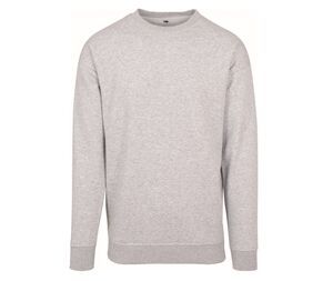 Build Your Brand BY075 - Round Neck Sweatshirt man Grey