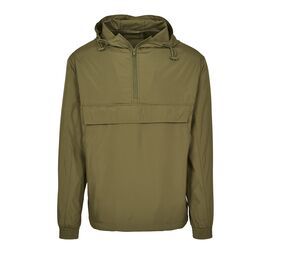 Build Your Brand BY096 - 1/4 Zip Jacket Man Olive Green