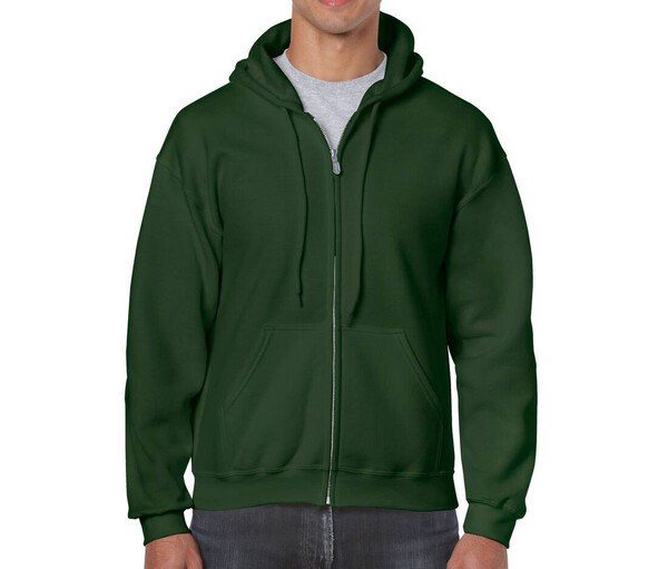 Gildan GN960 - Sudadera con capucha y cremallera grande para hombre