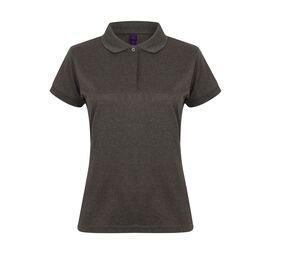 Henbury HY476 - Breathable women's polo shirt Heather Charcoal
