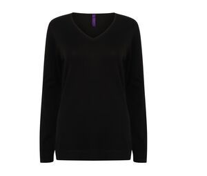 Henbury HY721 - Women's v-neck sweater Black