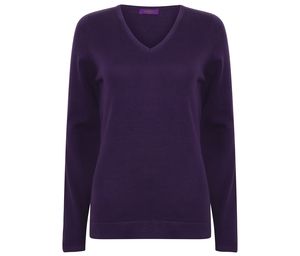 Henbury HY721 - Women's v-neck sweater Purple