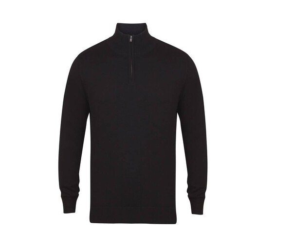 Henbury HY729 - Mens Soft Touch Zip Neck Sweater