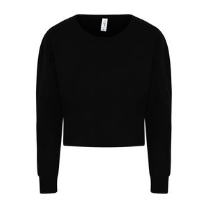 AWDIS JUST HOODS JH035 - Short Women'S Sweatshirt Deep Black