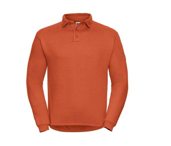 Russell JZ012 - Sudadera con cuello de polo para hombre