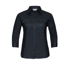 Russell Collection JZ18F - Roll 3/4 Sleeve Shirt French Navy