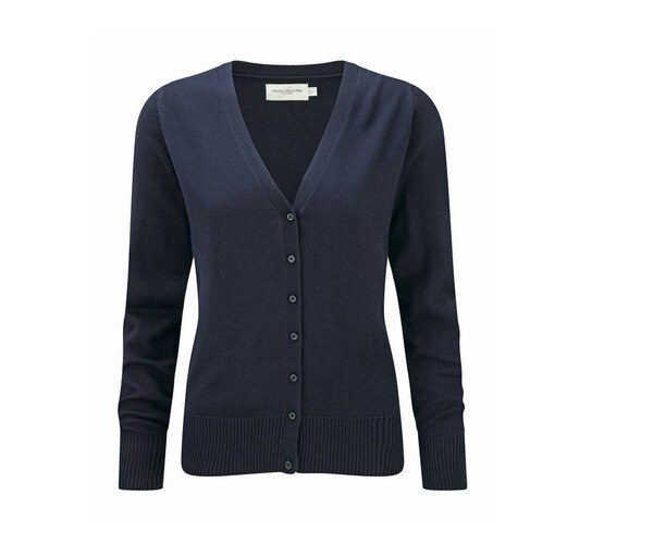 Russell Collection JZ715 - Suéter Cardigan Knitted Cuello V